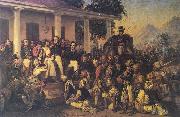 Raden Saleh Depicts the arrest of prince Diponegoro at the end of the Javan War Germany oil painting artist